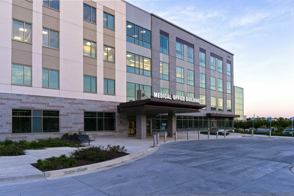 Exterior front entrance of Holy Cross Germantown