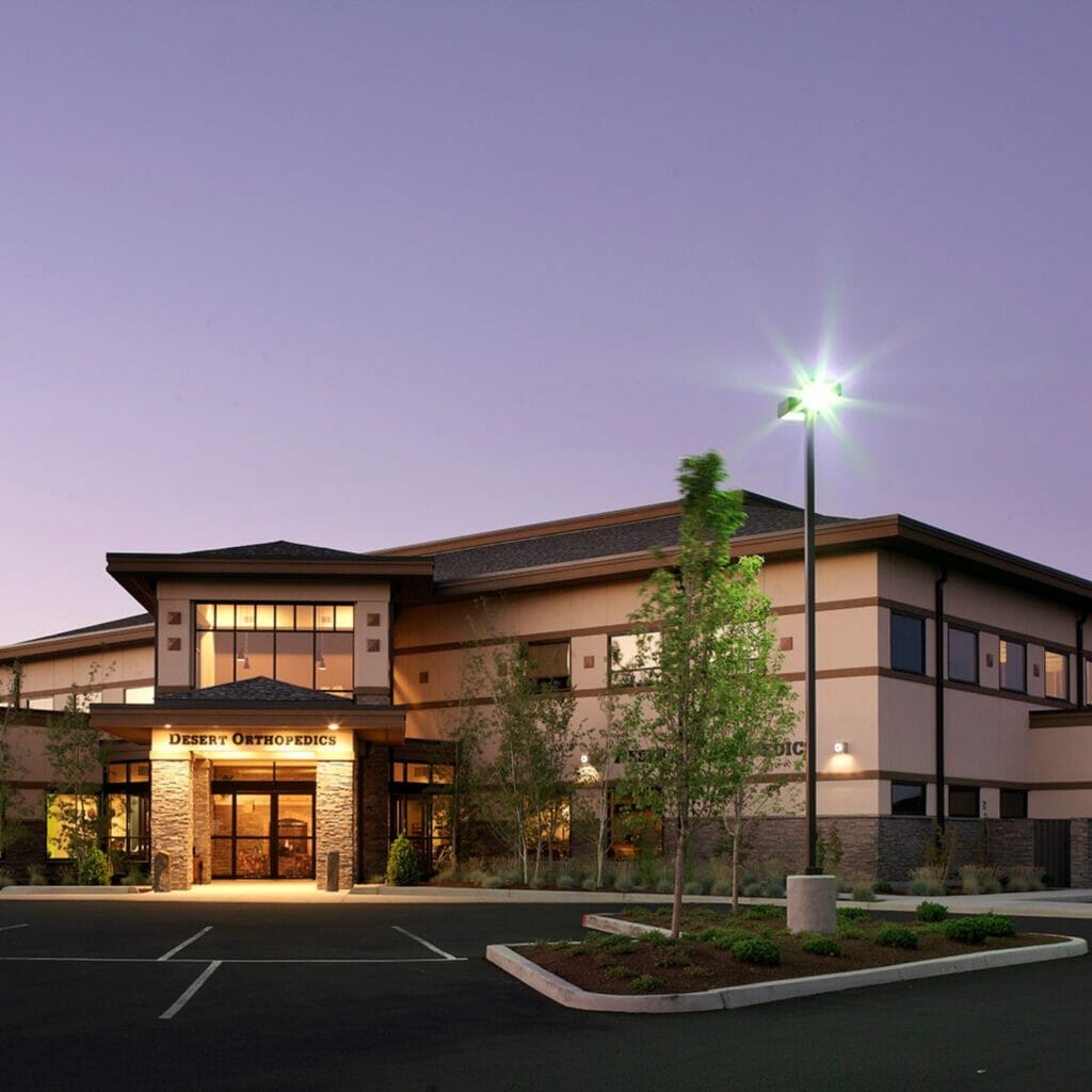 Exterior front entrance of Bend Medical Office and Surgery Center