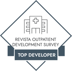 Revista Outpatient Development Survey Top Developer Award Badge