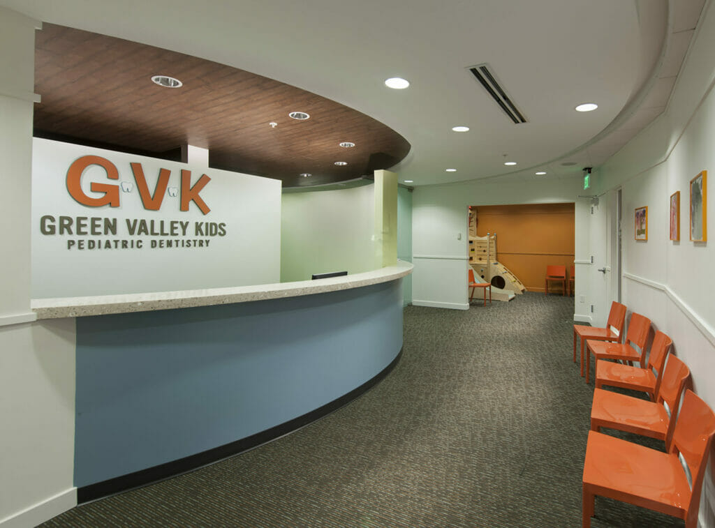 Lobby of the Green Valley Ranch medical office building.